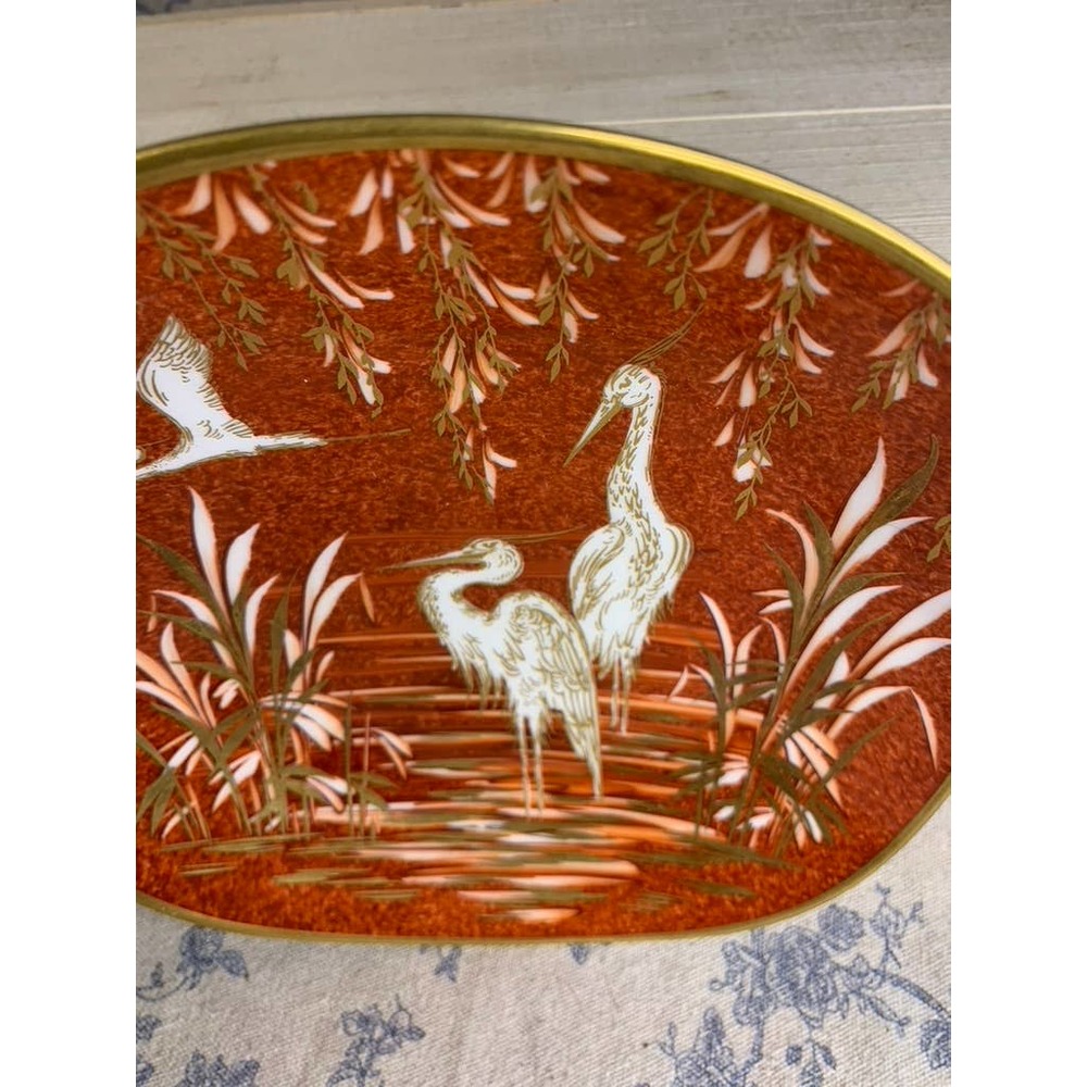 Vintage Porcelain Bavarian Schumann Arzberg Cranes Bowl - Picture 6 of 10